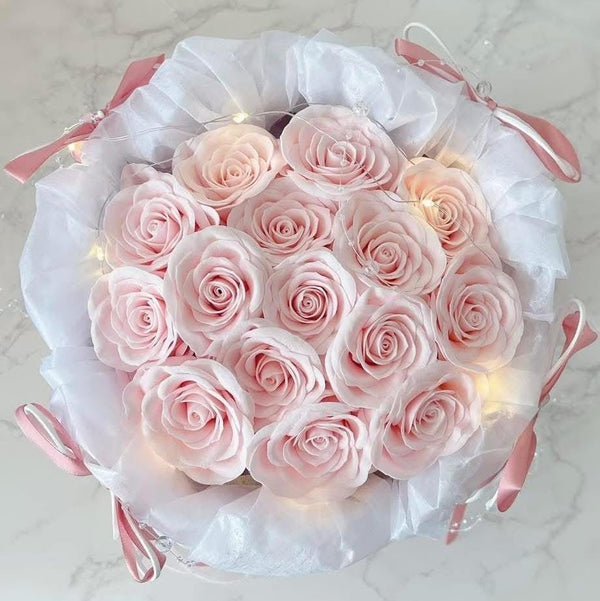 Splendid Love - SOAP Flower Bouquet - Rainbowly Fresh Fruit Gift and Flower Arrangments