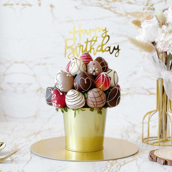 All About You - Fruit Hamper Bouquet Arrangement - Rainbowly Fresh Fruit Gift and Flower Arrangments