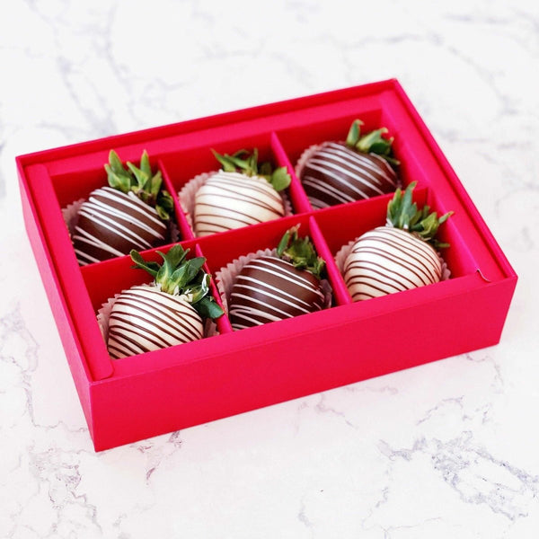 Corporate Gift Boxes -Box of 6 Chocoberries - Rainbowly Fresh Fruit Gift and Flower Arrangments