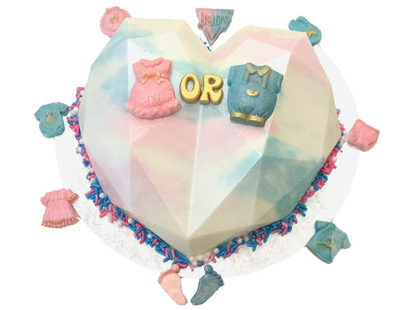 Gender Reveal Surprise Chocolate Pinata Heart (Smashable) - Rainbowly Fresh Fruit Gift and Flower Arrangments