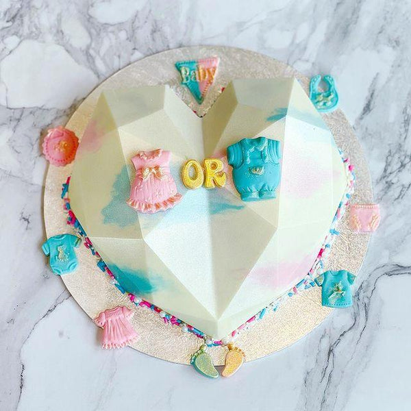 Gender Reveal Surprise Chocolate Pinata Heart (Smashable) - Rainbowly Fresh Fruit Gift and Flower Arrangments