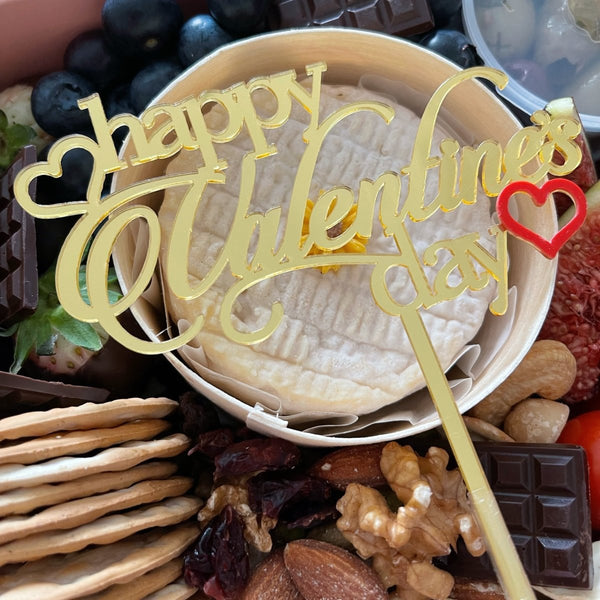 Happy Anniversary/ Love Acrylic Love Topper - Rainbowly Fresh Fruit Gift and Flower Arrangments