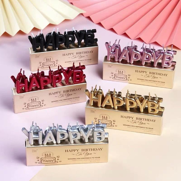 Happy Birthday Candle Set - Rainbowly Fresh Fruit Gift and Flower Arrangments