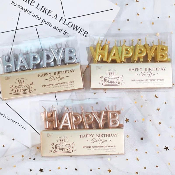 Happy Birthday Candle Set - Rainbowly Fresh Fruit Gift and Flower Arrangments