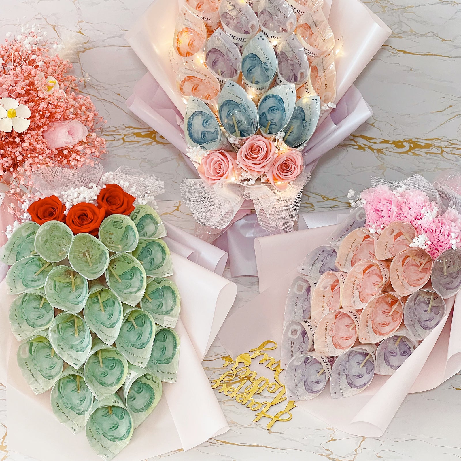 Money Flower Bouquet – Flowergift2u Lin Flower Gift Online Florist And Gift  Shop