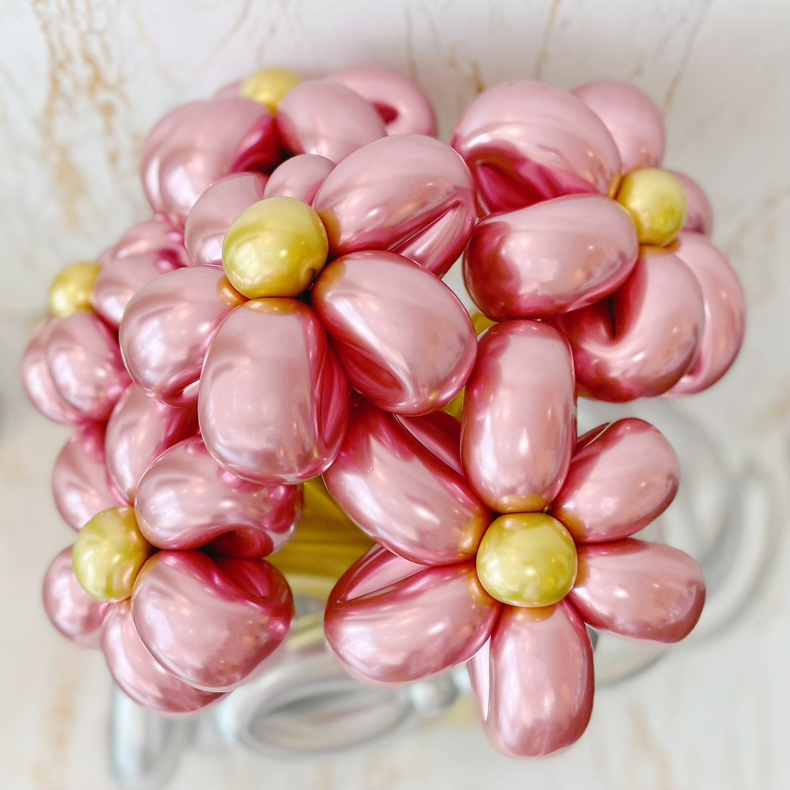 Chrome Floral - Balloon Flower Bouquet Arrangement - Rainbowly Fresh Fruit Gift and Flower Arrangments