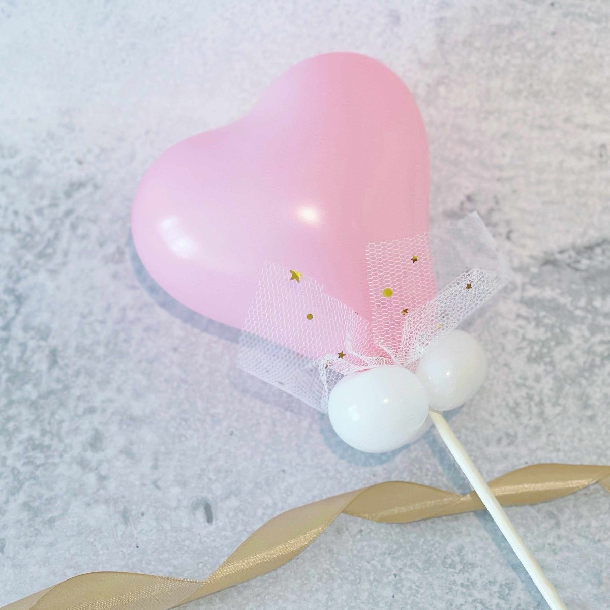 Mini Heart Balloon on Stick - Rainbowly Fresh Fruit Gift and Flower Arrangments