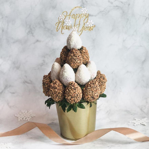 New Year Special - Tree of Joy - Rainbowly Fresh Fruit Gift and Flower Arrangments