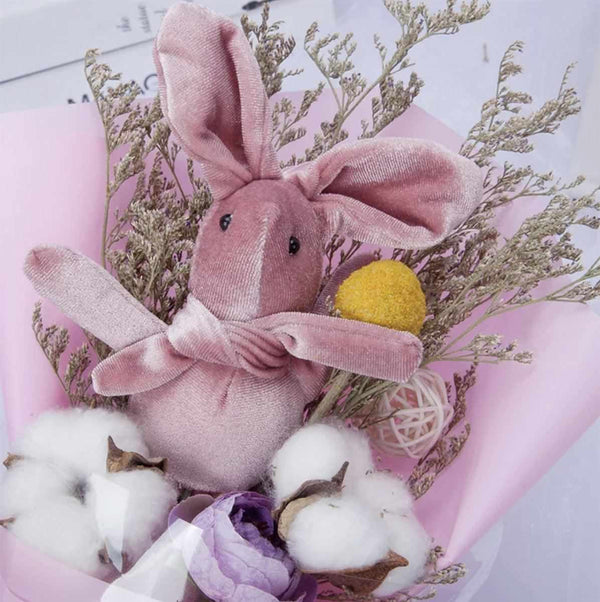 Preserved Flower Bouquet Mini Bunny Love - Rainbowly Fresh Fruit Gift and Flower Arrangments