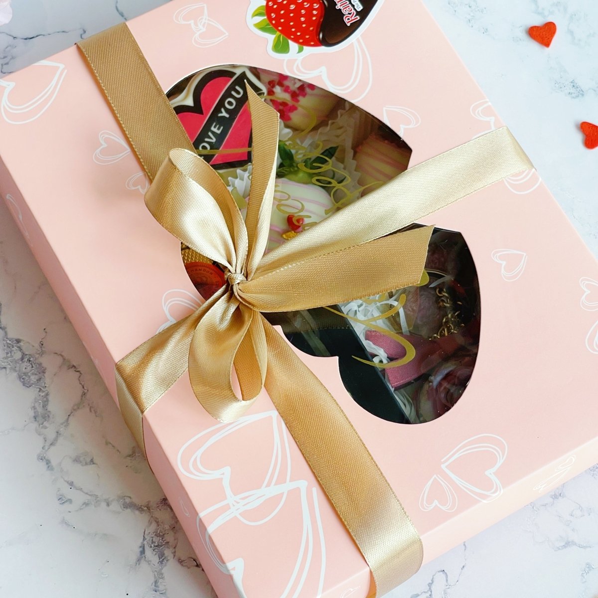 Special Chocolate Coated Strawberries with Mini Moet & Charming Pink Preserved Flower Keychain Bundle set - Rainbowly Fresh Fruit Gift and Flower Arrangments