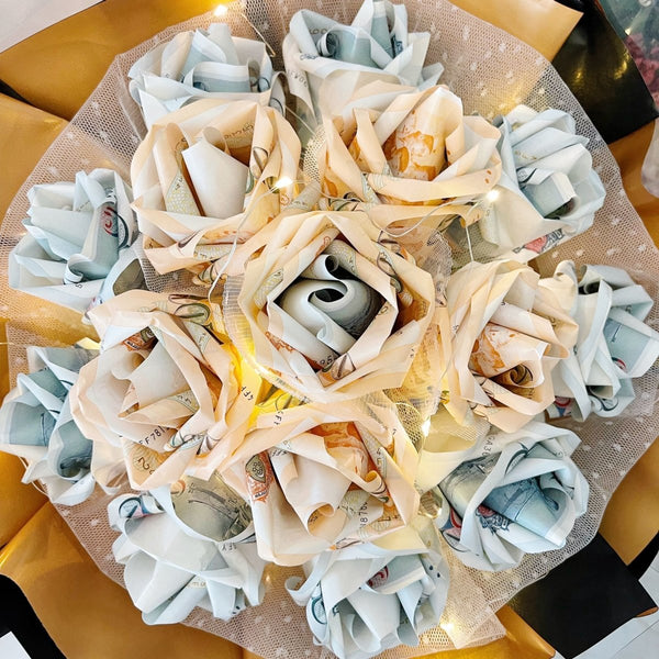 Thousand Roses - Money Bouquet ($5200, Cash not Inclusive)(7 days pre-order) - Rainbowly Fresh Fruit Gift and Flower Arrangments