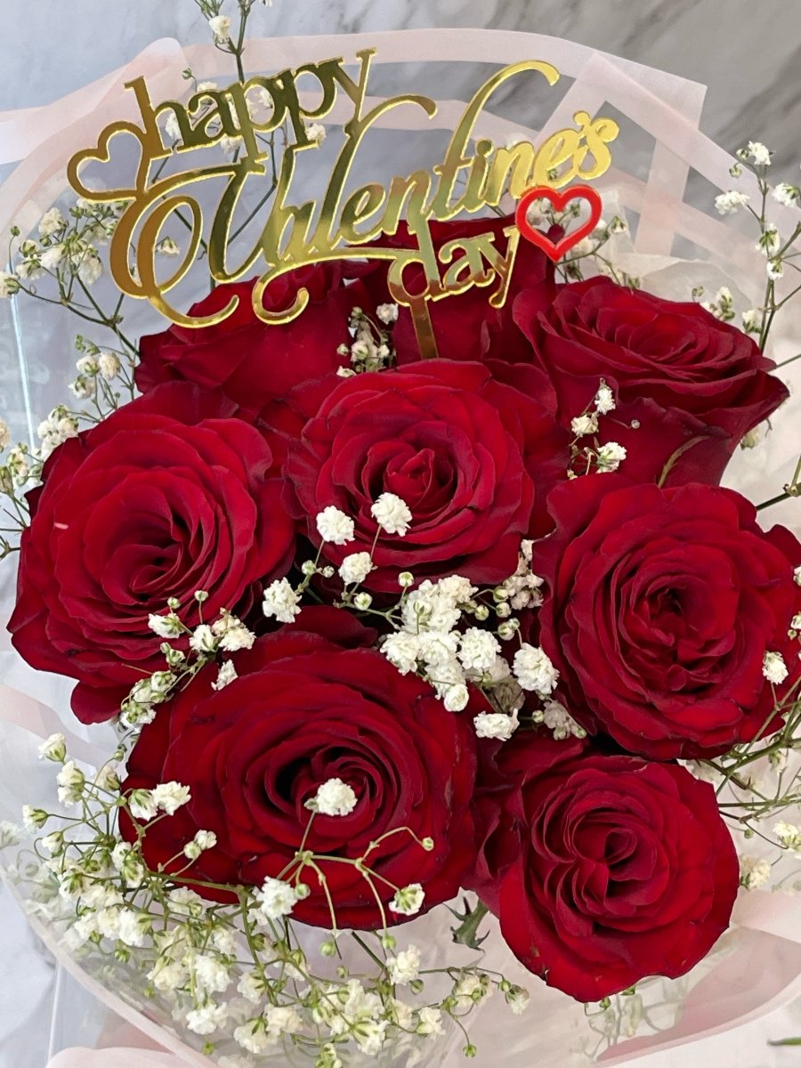 Timeless - Red Rose Bouquet Fresh Flowers - Rainbowly Fresh Fruit Gift and Flower Arrangments