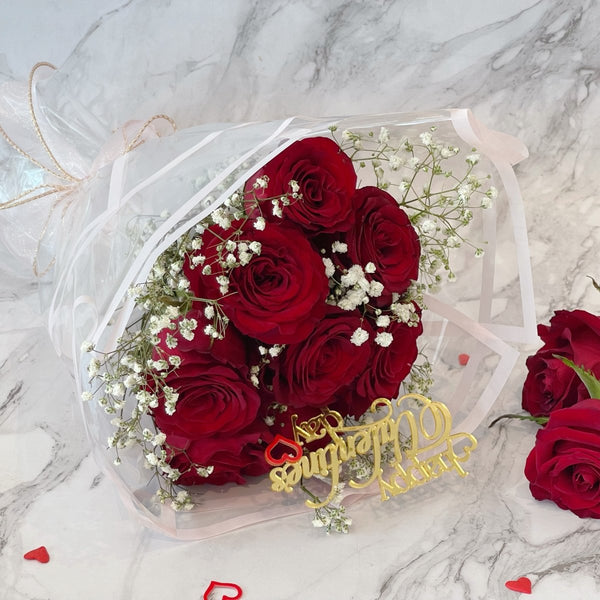 Timeless - Red Rose Bouquet Fresh Flowers - Rainbowly Fresh Fruit Gift and Flower Arrangments