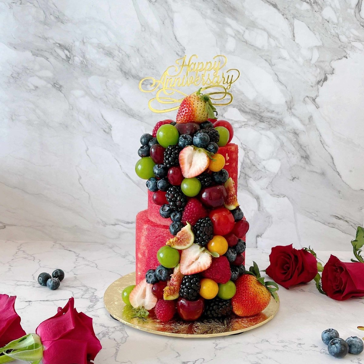 Triple Layer Rainbow Birthday Cake - Pandora's Deals